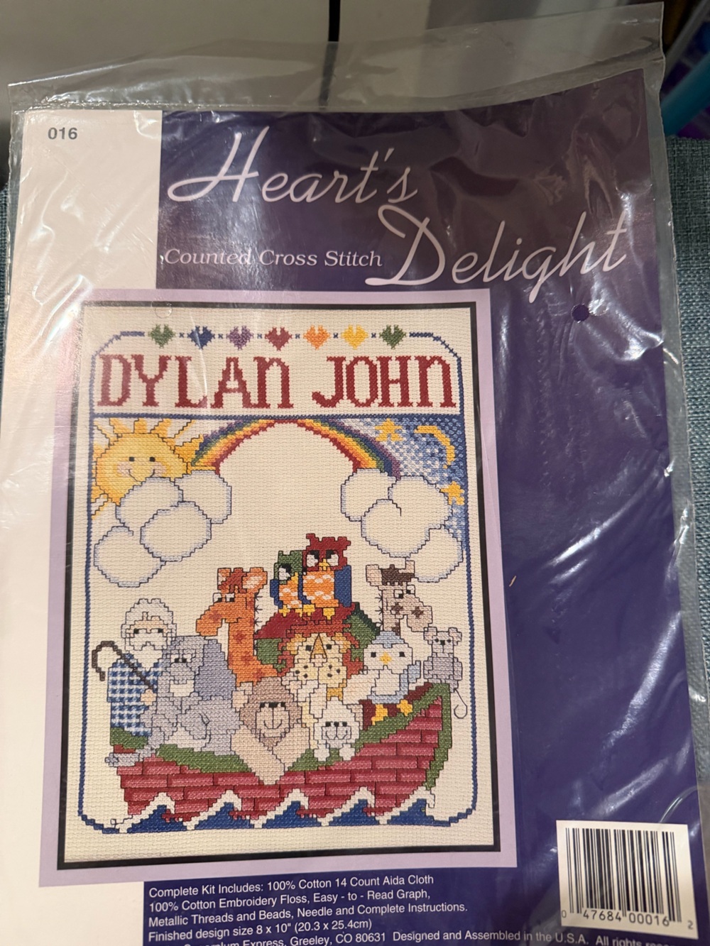 **Vintage** Heart's Delight 'Dylan John' Counted Cross Stitch Kit - Multi